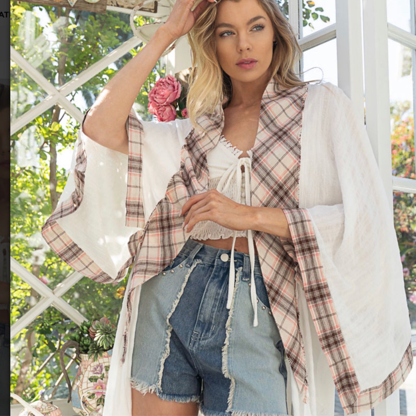 Plaid Kimono